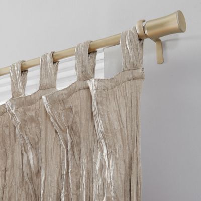 Odelia Distressed Velvet Semi-Sheer Tab Top Curtain Panel