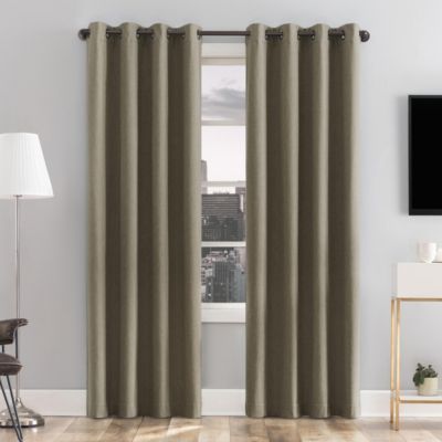Tresello Tonal Texture Draft Shield Fleece Insulated 100% Blackout Grommet Curtain Panel