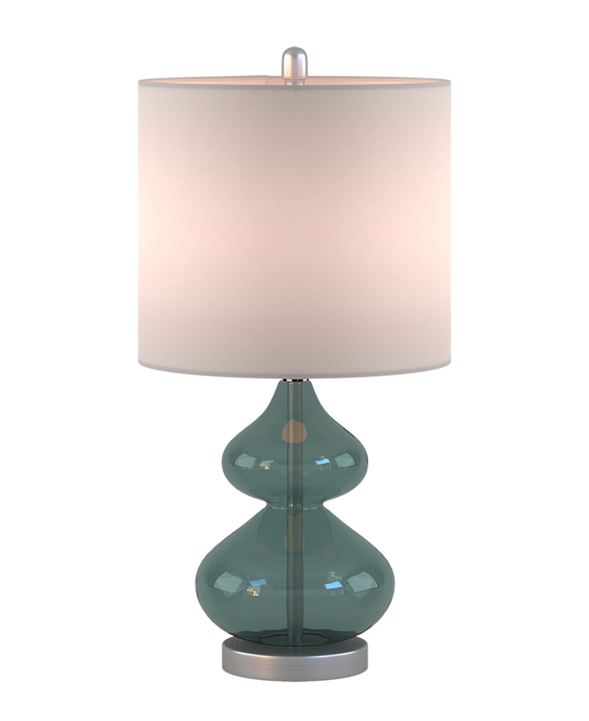 510 Design Ellipse Curved Glass Table Lamp, Set Of 2 In Blue