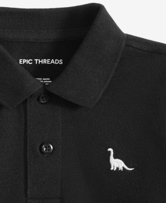 Toddler 2T-4T Boys Solid Dino Polo Shirt, Exclusively at Macy's