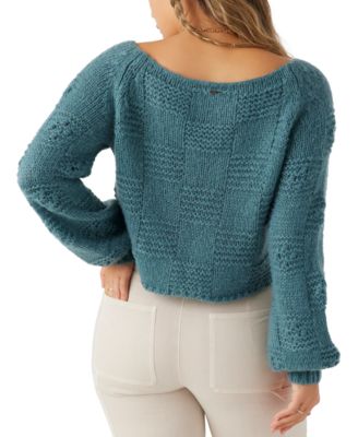 Juniors' Sacha Boat-Neck Long-Sleeve Sweater 