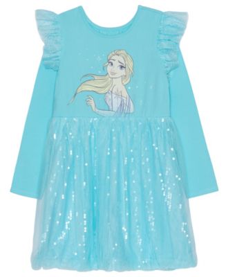 Disney Toddler & Little Girls Sweet Elsa Long-Sleeve Dress - Macy's