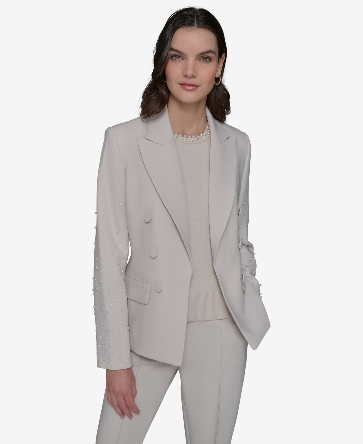 KARL LAGERFELD WOMEN'S PEAK-LAPEL OPEN-FRONT JACKET 