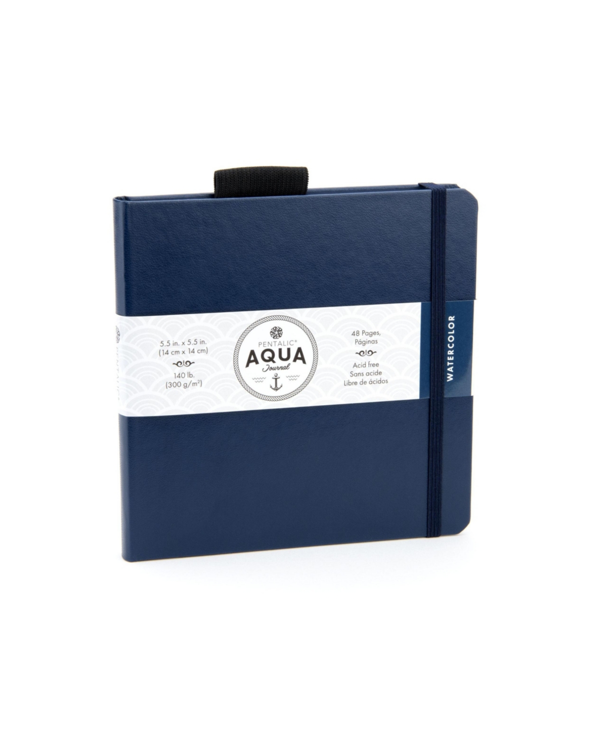 Pentalic- 5.5" x 5.5" Watercolor Aqua Journal, 48 Sheets - Blue