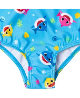 Toddler Girls Shark Crossover One Piece Bathing Suit to