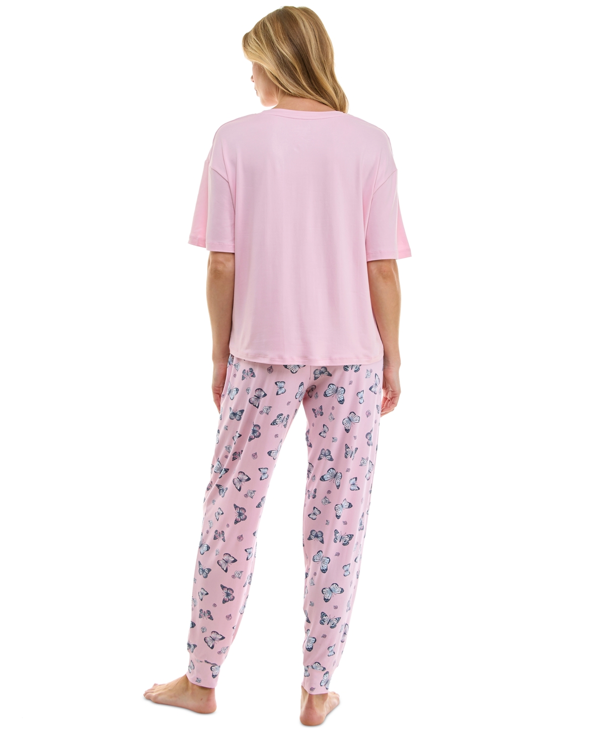 Roudelain Women's Drop-shoulder Crewneck Sleep Tee In Roseate Spoonbill