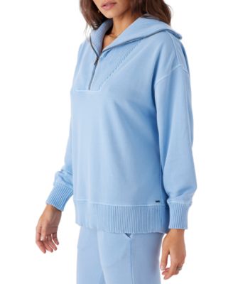Juniors' Karma Mock-Neck Quarter-Zip Sweatshirt 