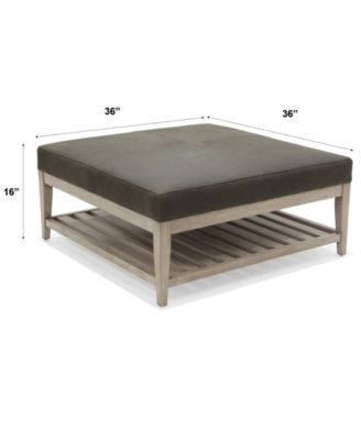 Reiter Leather Cocktail Ottoman, Exclusively at Macys