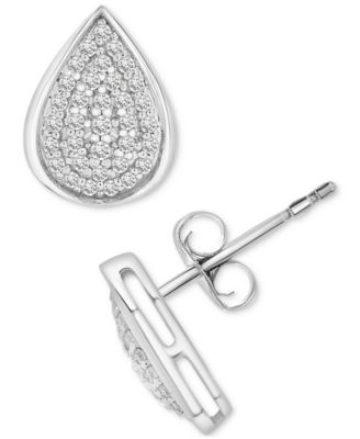 2-Pc. Set Diamond Teardrop Pendant Necklace & Earrings (1/2 ct. t.w.) in Sterling Silver, Exclusively at Macy's