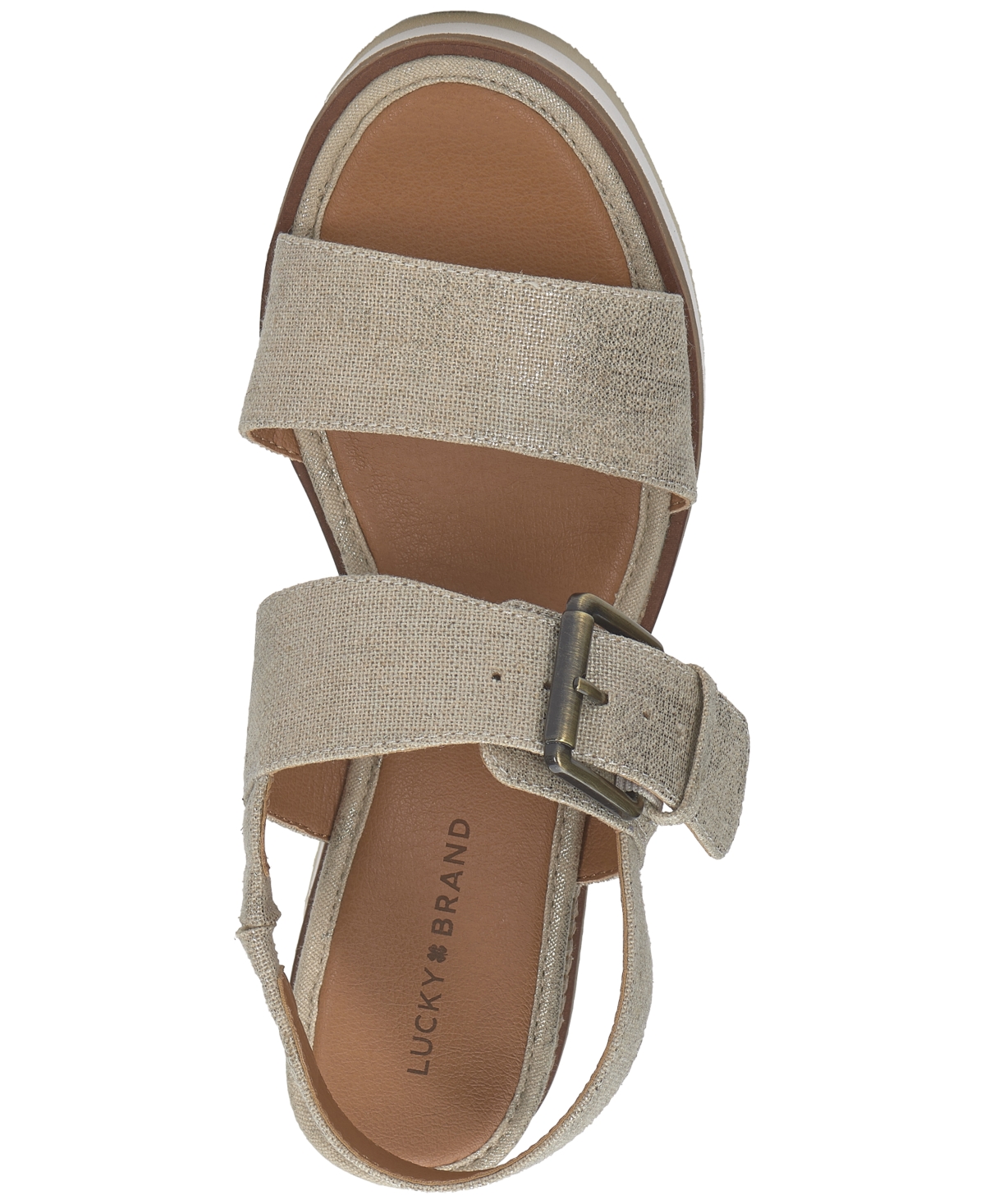 LUCKY BRAND WOMEN'S TUROMA DOUBLE BAND FLATFORM SANDALS 