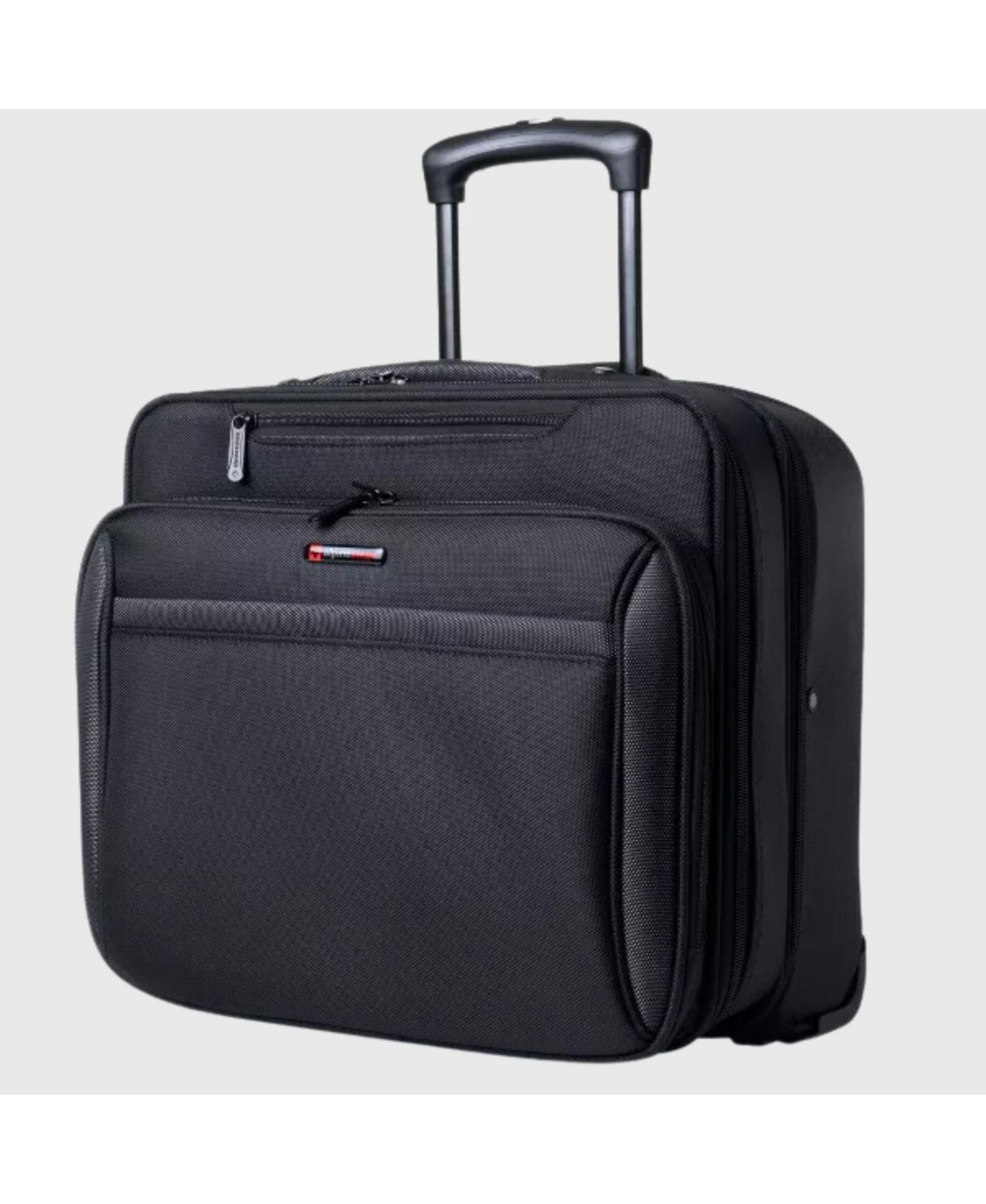 Женская сумка Alpine Swiss Rolling Briefcase Wheeled Overnight Carry on Bag up to 15.6” Laptop, цвет: Чёрный — фото 2