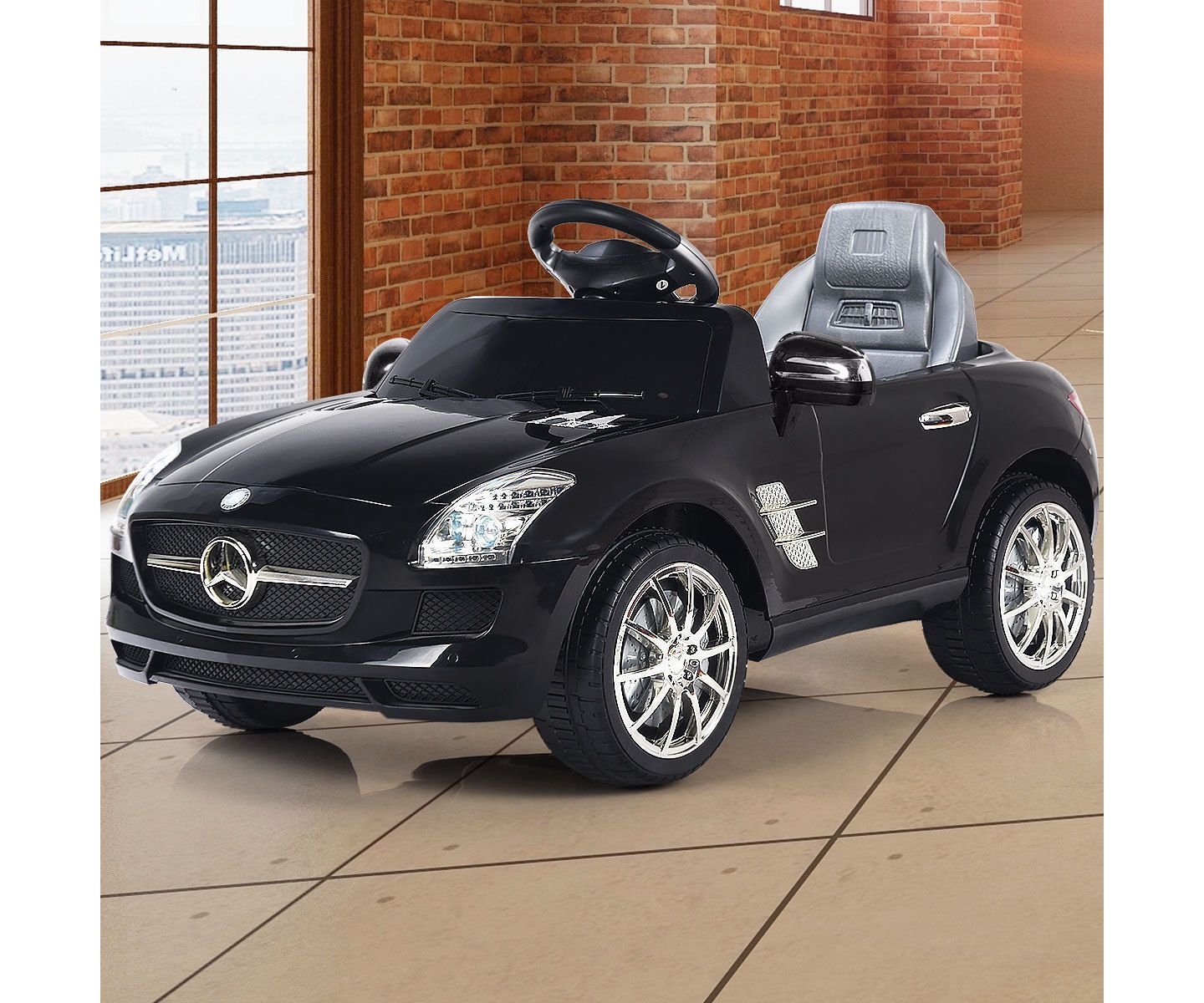 Детская игрушка Costway Mercedes Benz SLS R/C MP3 kids Ride On Car Electric Battery Toy, цвет: Чёрный — фото 2
