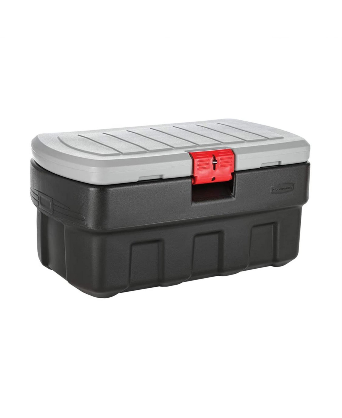 35 Gallon Black Action Packer Lockable Latch Storage Box Tote, Single - Black
