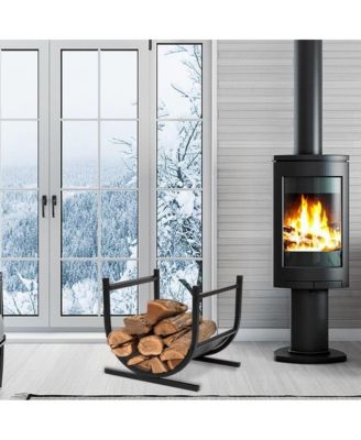 Modern Classic Firewood Rack Log Holder for Indoor and Outdoor Use
