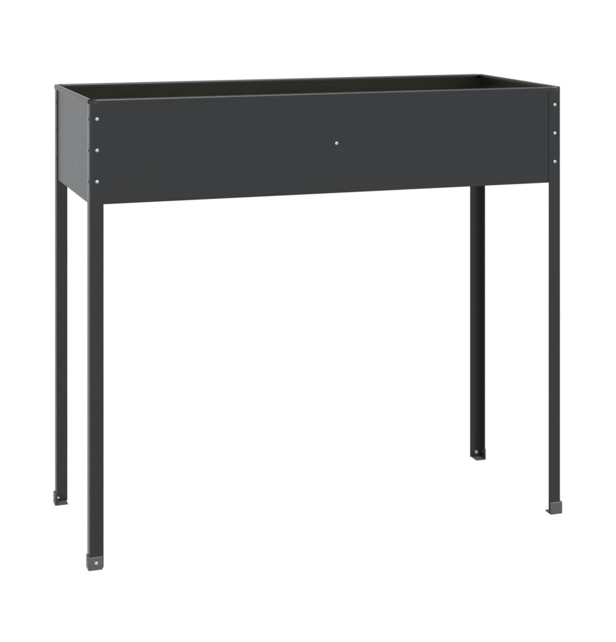 Garden Planter Anthracite 39.6"x15.9"x35.4" Galvanized Steel - Anthracite
