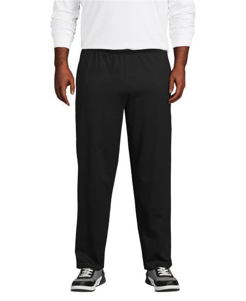 Мужские брюки Lands' End Big & Tall Jersey Knit Pant, цвет: Чёрный