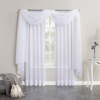 Sheer Voile Rod Pocket Curtain Panel