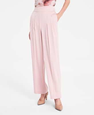 Bar III - Women's High-Rise Wide-Leg Satin Pants