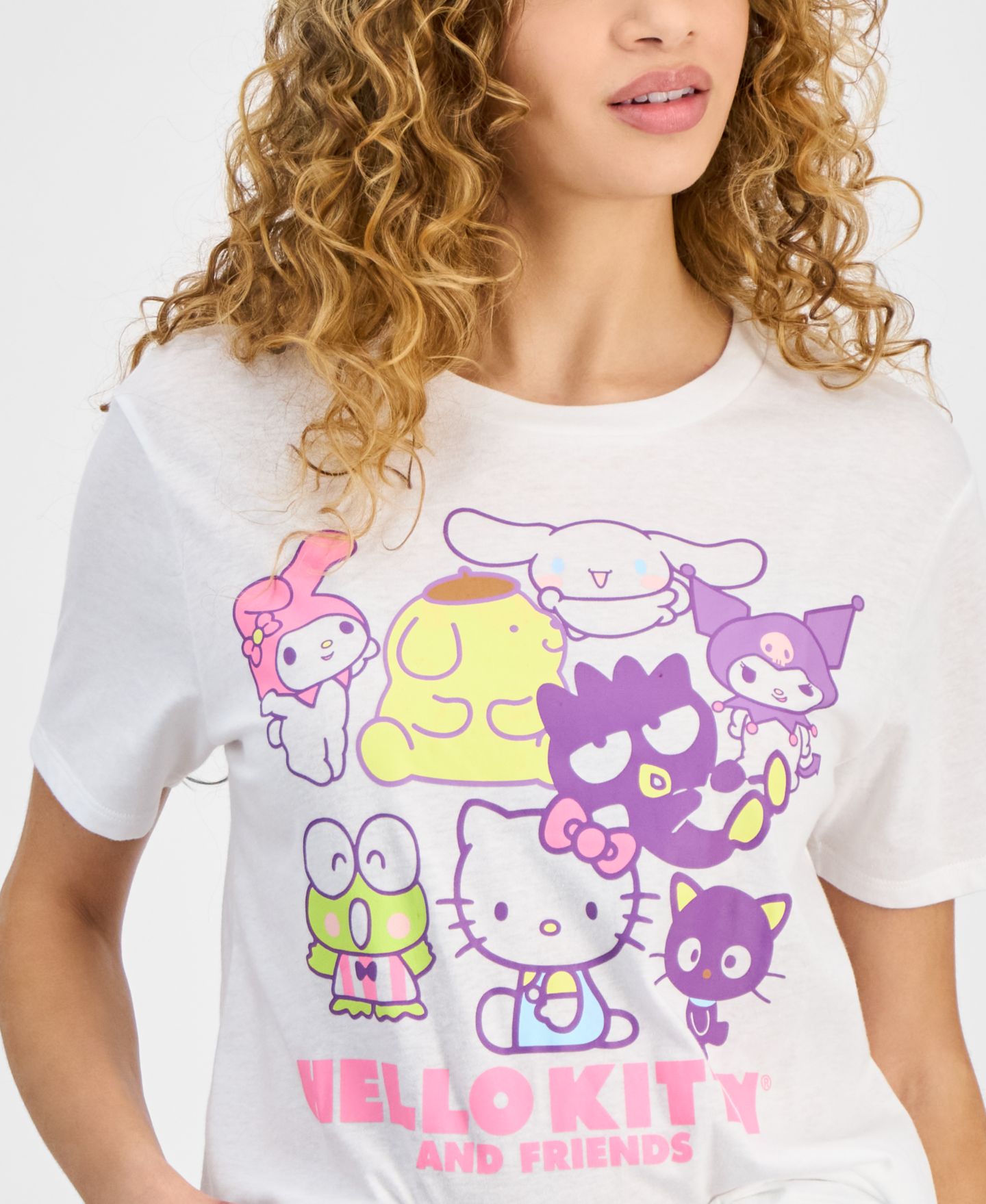Женская футболка Love Tribe Juniors' Hello Kitty And Friends Graphic, цвет: Белый — фото 5