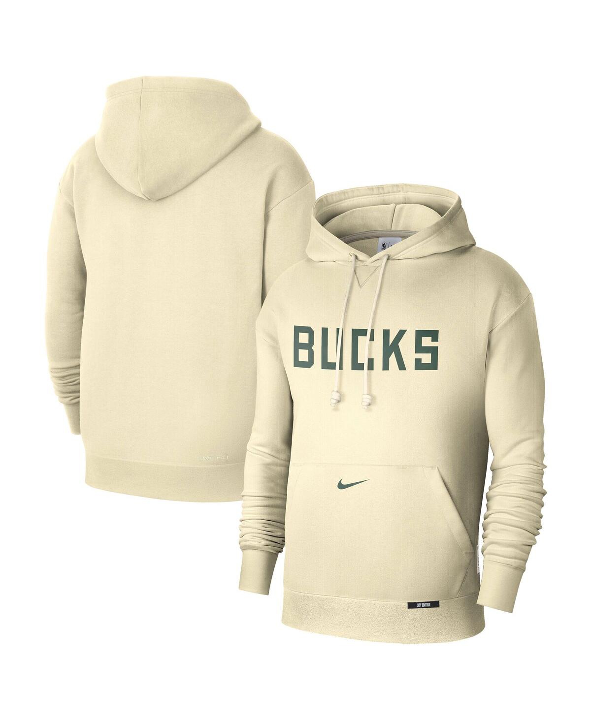 Nike Men's White Milwaukee Bucks 2024/25 City Edition Courtside Standard Issue Pullover Hoodie In White,green