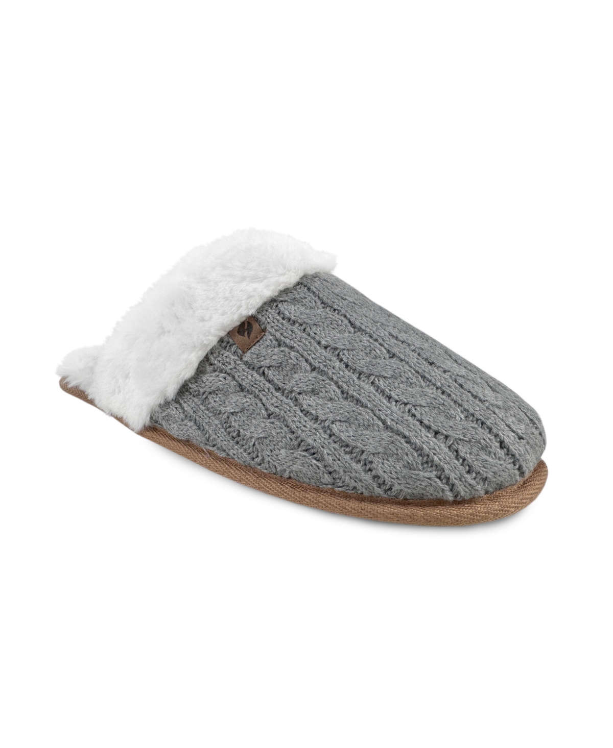 Women's Aria Faux Fur Scuff Slippers - Gray