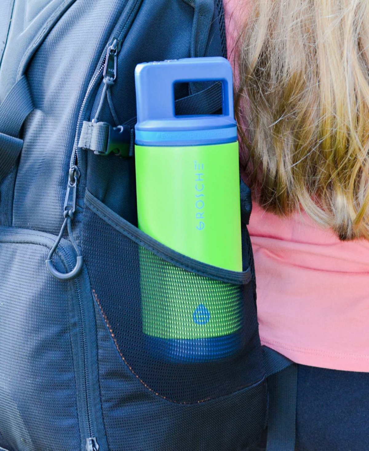 Grosche Alpine Flip 'n Sip 2-pc. Kids Insulated Water Bottle With Straw In Yellow,green