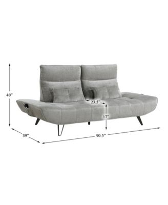 91" White Label Power Adjustable Viggo Sofa