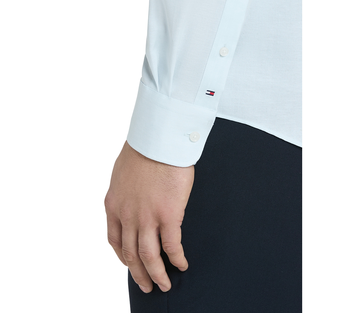 Tommy Hilfiger Mens Regular Fit Dress Shirt In Aqua