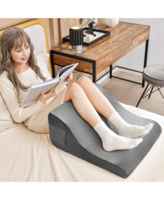 Bed Wedge Pillow with Tablet Pillow Stand and Side Pockets