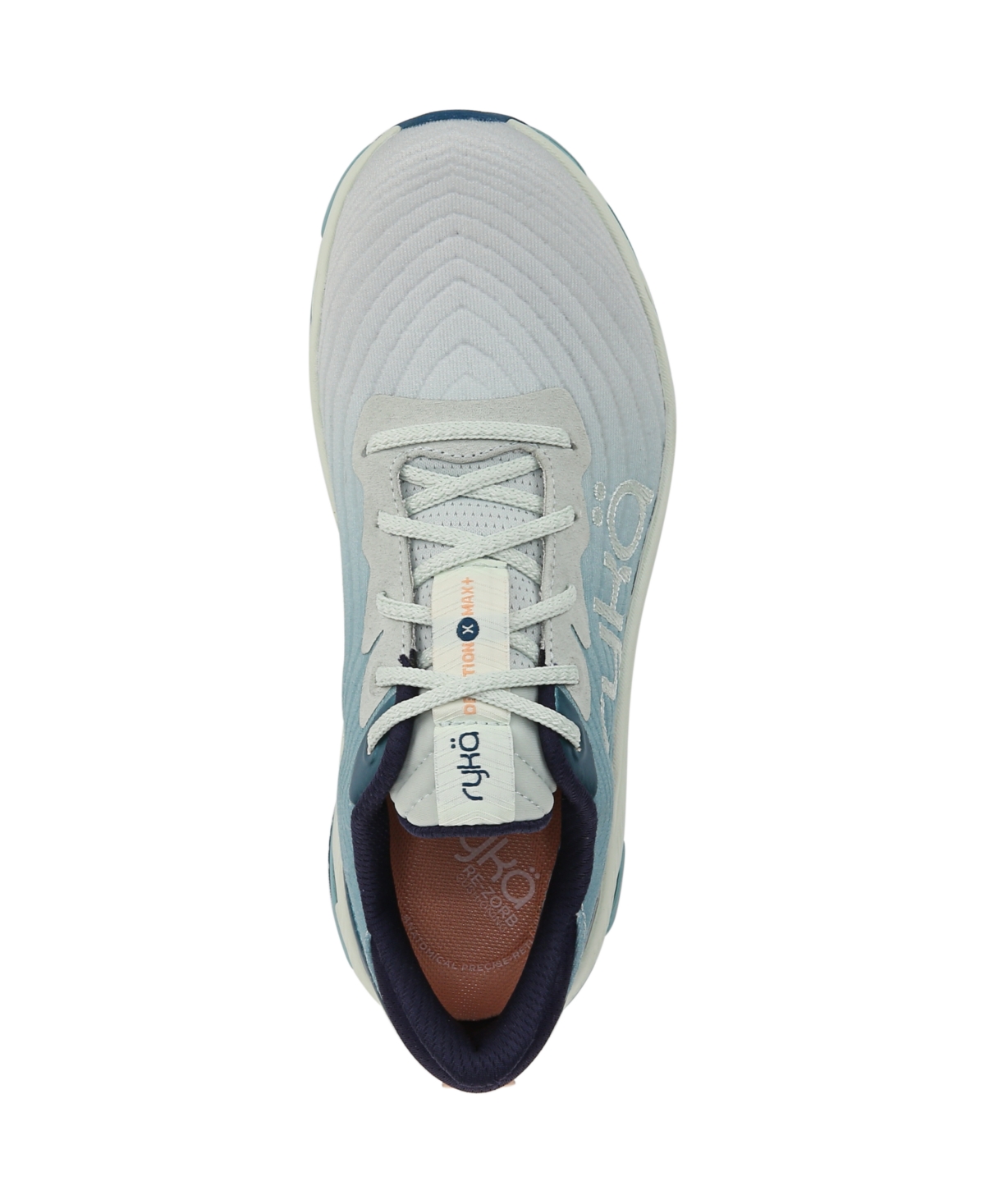 Ryka Premium Women's Devotion X Max Plus Lace Up Walking Sneakers In Icicle Green Mesh Fabric