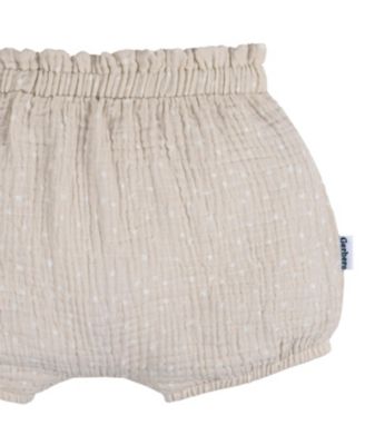 Baby Girls Gauze Bubble Shorts, 3-Pack