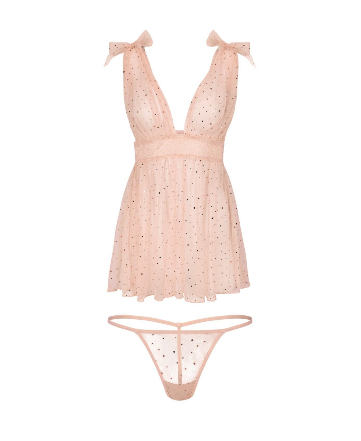 Adore Me Plus Size Novah Babydoll & G-String Set Lingerie