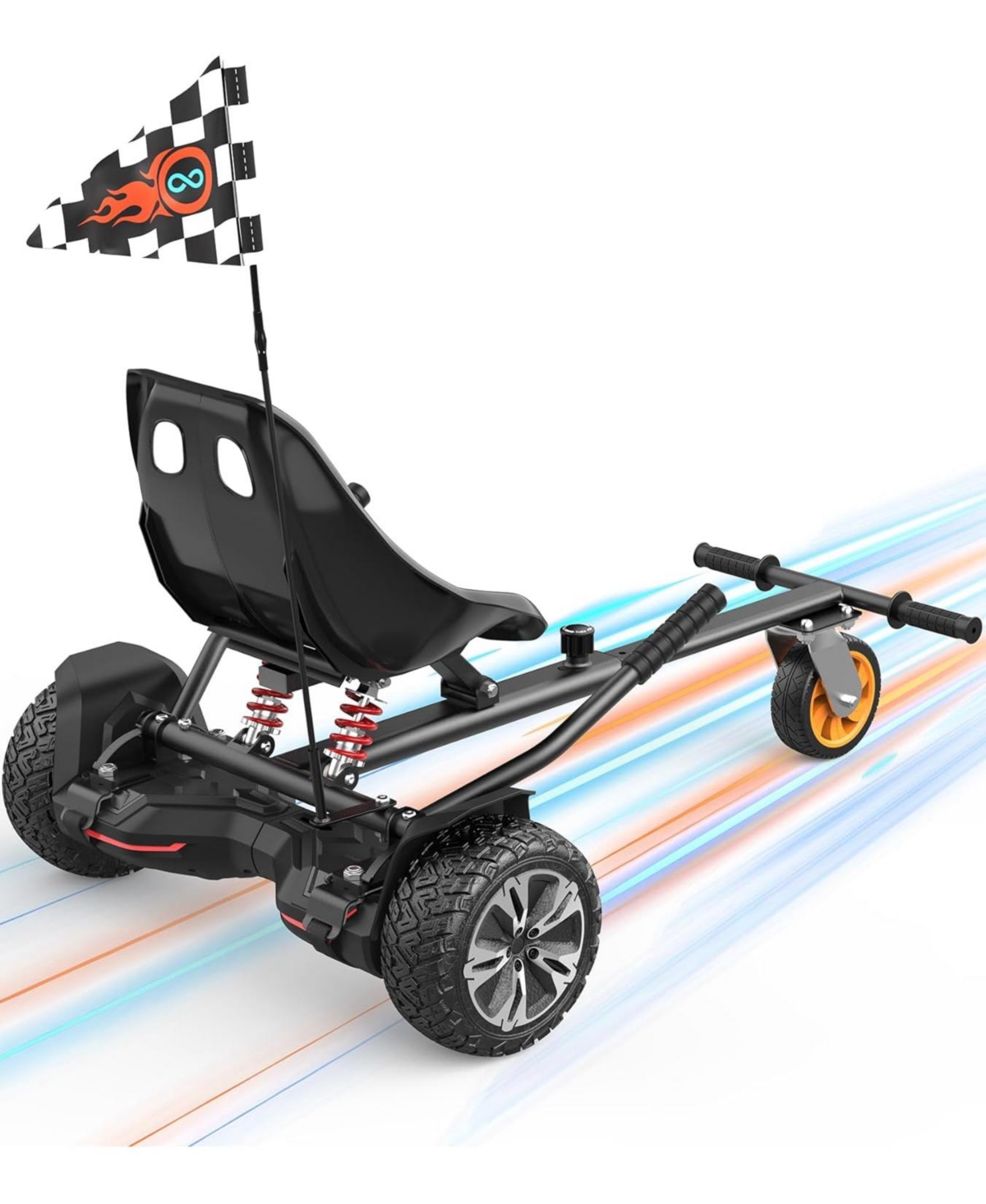 Gyroor K2 Hoverboard Go Kart Attachment for Kids & Adults, Adjustable Frame Length Hoverboard Seat Attachment for Hoverboard Self Balancin
