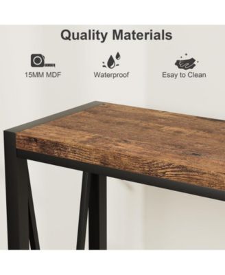 Console Table,2-Tier Entryway Table Featuring Ample Storage, Narrow Sofa Table with a V Design, Measuring 43" – Ideal for Your Entryway, Living Room, Hallway, Foyer, Corridor, or Office