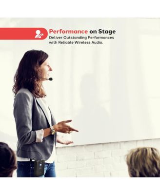 UHF Wireless Microphone System Kit with (2) Body-Pack Transmitters, Headset & Lavalier Mics, Rack Mountable