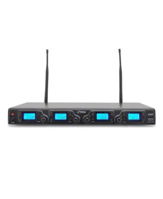 4-Channel UHF Wireless Microphone System Kit with (2) Handheld Mics, (2) Beltpack Transmitters, (2) Lavalier Mics & (2) Headset Mics