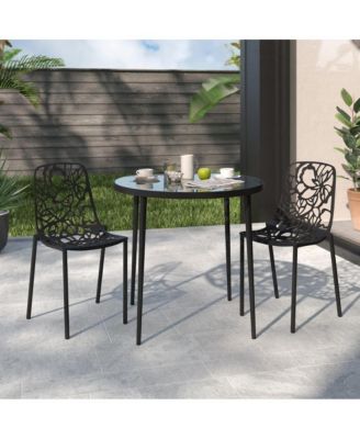 Modern Devon Aluminum Chair, Set of 2