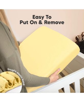 2pk Soothe Fitted Crib Sheets Neutral, Baby Crib Sheets, Fits Standard Nursery Baby Mattress