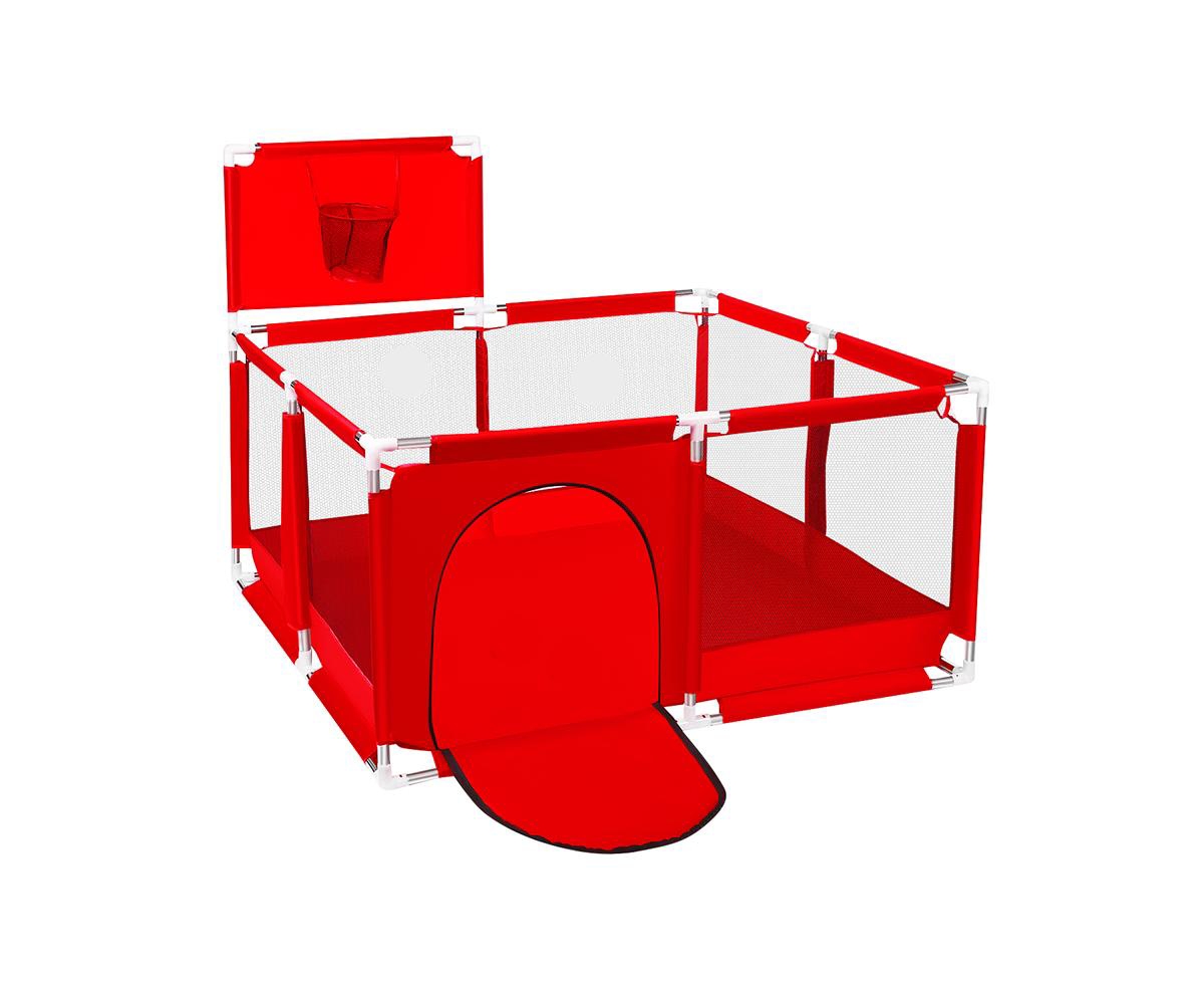 Comomy Baby Playpen Outdoor Indoor Play Yard 7 Panel Baby Safety Playpen for Infant Toddler with Basketball Hoop