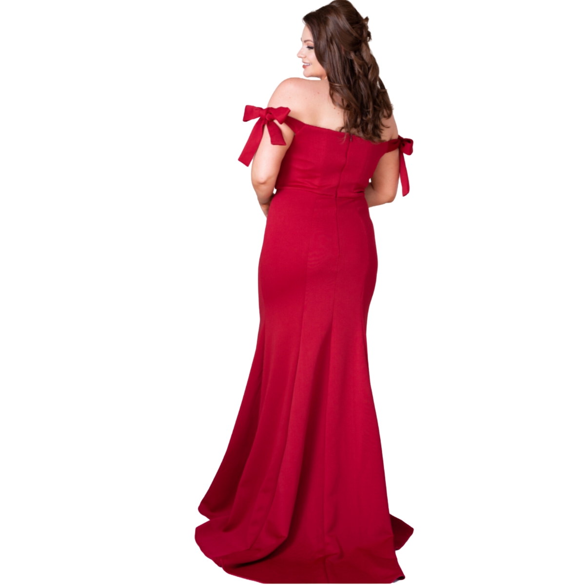 Pia Gladys Perey Women's Mermaid Skirt with Train and Train Loop Corset Sweetheart Dress