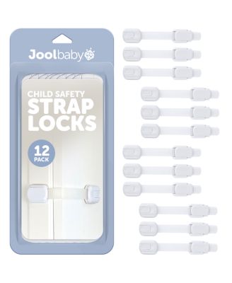Toddler Multi-Use Safety Strap for Cabinets, Fridges, Drawers, Damage-Free Adhesives Safety - 12 Pack