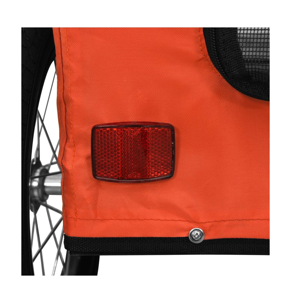 vidaXL Pet Bike TrailerOxford Fabric and Iron - Orange