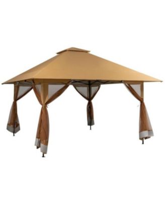 Pop-Up Gazebo Outdoor Canopy With Mesh Mosquito Netting Sidewalls