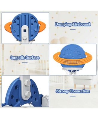 3 in 1 Kids Basketball Hoop Set Adjustable Sports Activity Center w/ Balls