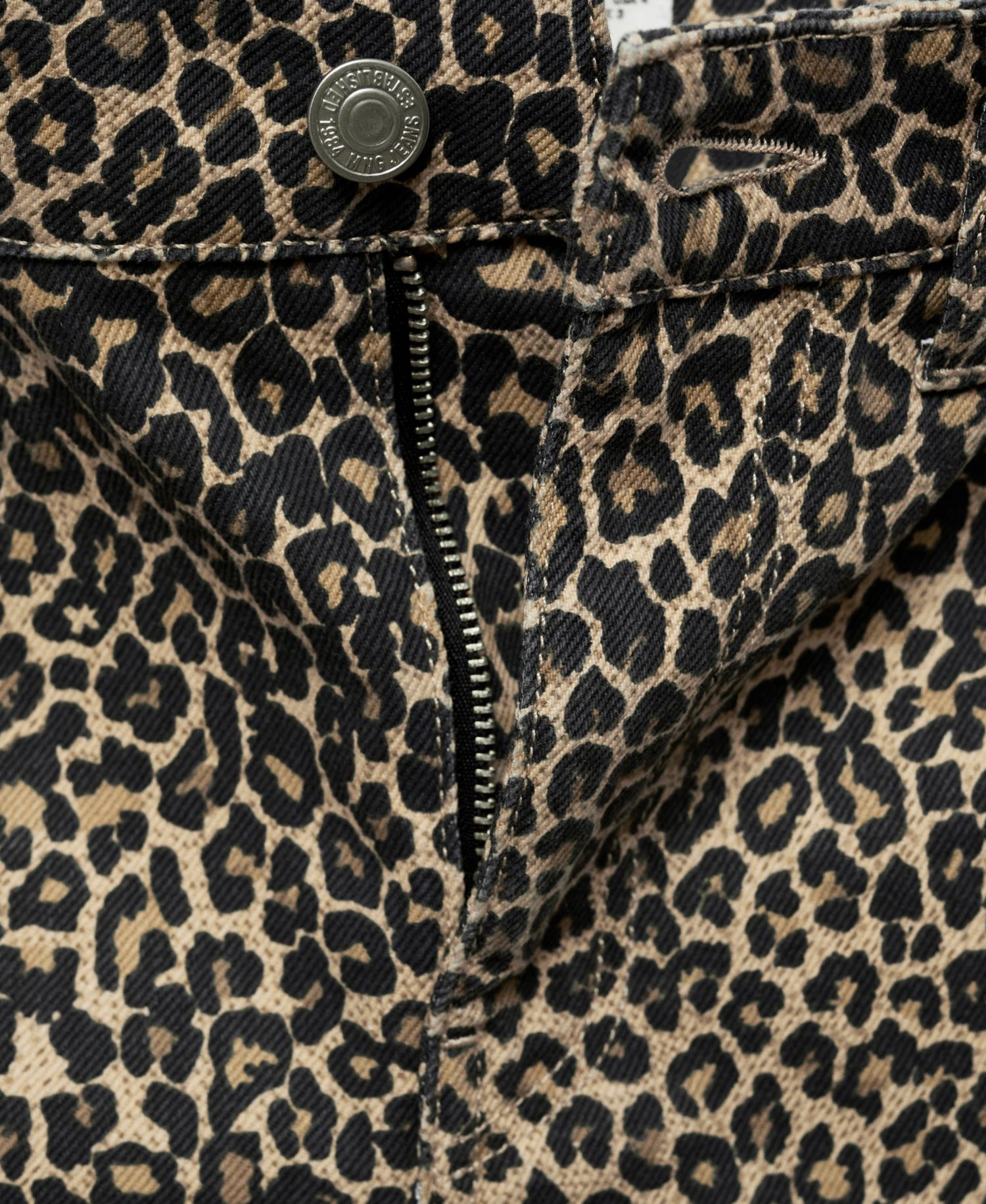 Women's Leopard-Print Straight Jeans