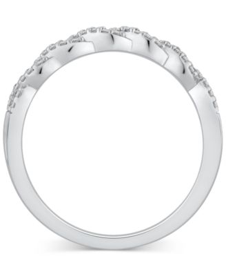 Diamond Twist Braid-Inspired Band (1/8 ct. t.w) in 14k White Gold
