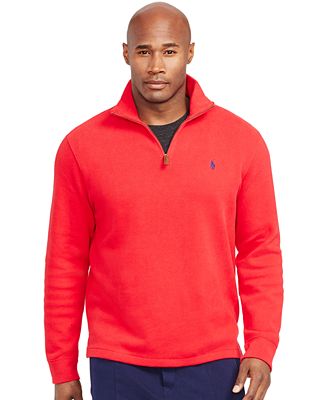 Polo Ralph Lauren Big and Tall French-Rib Half-Zip Pullover Sweater ...