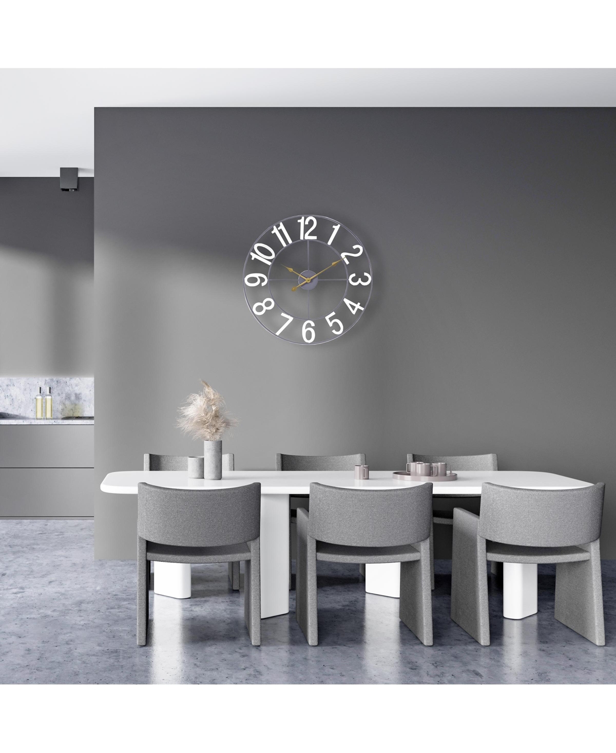 Sorbus Large Wall Clock for Living Room Decor - Numeral Wall Clock for Kitchen - Wall Clock Decorative (Gold)