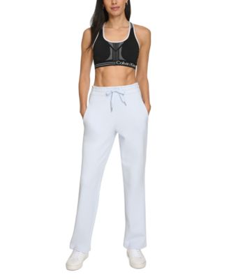 Calvin Klein - Women's Fleece High-Waist Angled-Pocket Sweatpants