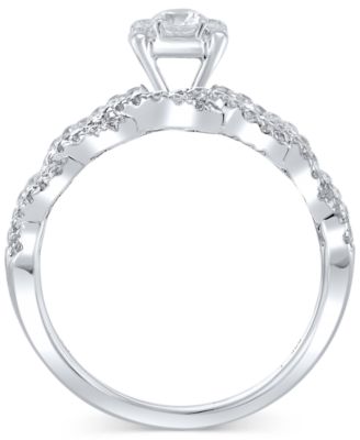 Diamond Braid-Inspired Bridal Set (1 ct. t.w.) in 14k White Gold
